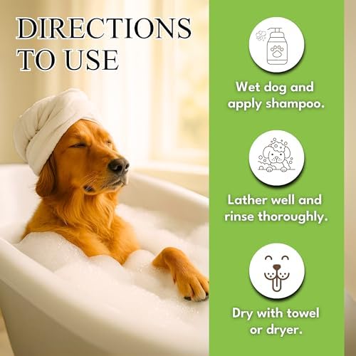 Dog Shampoo and Conditioner – Dog Shampoo for Shedding & Smelly Dogs – Aloe & Lemongrass Scent - Puppy Safe All Breeds Pet Friendly Dogs Shampoo (10.14 floz) - Image 5