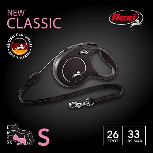 FLEXI® Classic Cord Retractable Dog Leash, Small, 26 ft - Black - Image 2