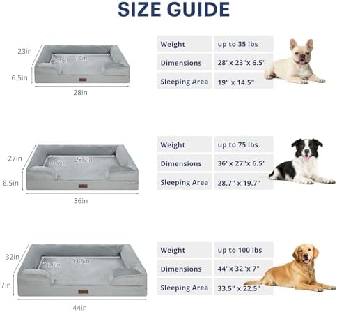 Dog Bed for Extra Large Dogs, 44-Inch Orthopedic XL Waterproof Pet Beds - Image 5