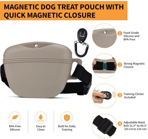 Silicone Dog Treat Pouch with Training Clicker - Image 4