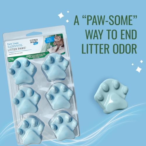 Citrus Magic Pet Odor Eliminator Litter Paws, Fresh Linen, 6 Paws - Image 3