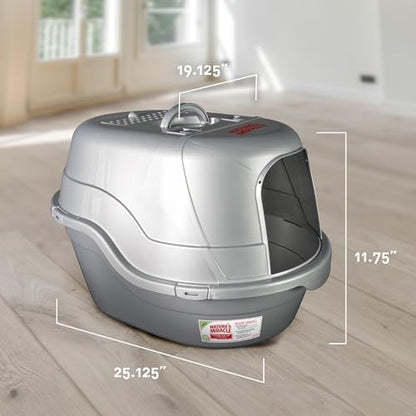 Nature's Miracle Hooded Flip Top Cat Litter Box with Charcoal Filter - Image 7