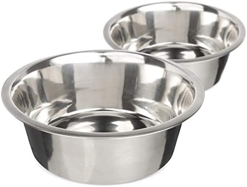 Neater Pet Brands 7 Cup (56 oz.) Stainless Steel Dog Bowls, Set of 2 Neater Feeder Replacement Bowls (M/L Express, Large Deluxe Models), Dog Food Bowl & Water Bowl, Dishwasher Safe Metal Dish for Dogs by NeaterPetBrands