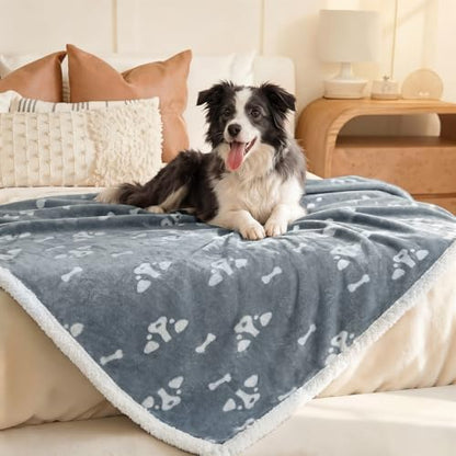 Luciphia Waterproof Dog Blanket Reversible Sherpa Fleece for Small Dogs Cat - Image 6