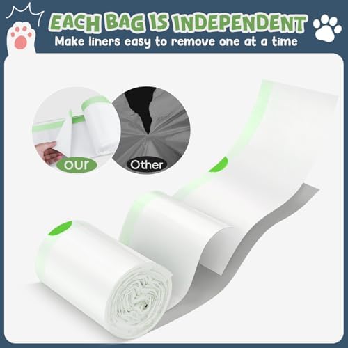 60 Pack Litter Box Robot 3 4 and 5 Waste Bags,1.5 Mils Thick Drawstrings Self Cleaning Cat Litter Box Robot Waste Liner Bags Replacement,Compatible with Automatic Self-Cleaning Robot - Image 4