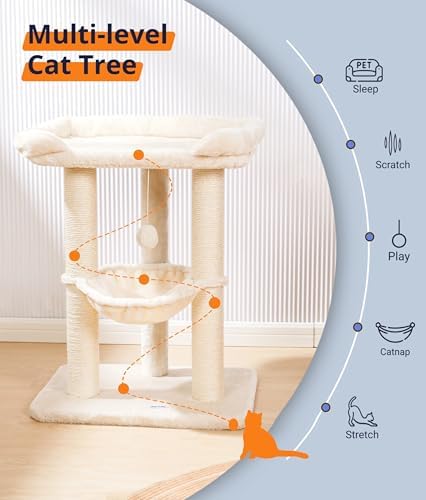 Happi N Pets Cat Tree, Cat Scratching Posts with Large Bed for Big Cats - Image 4