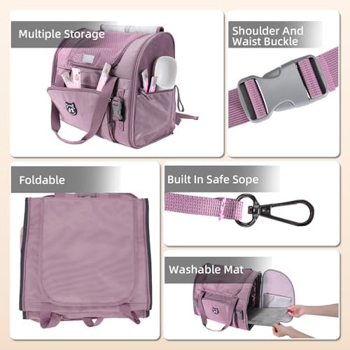 Lollimeow Expandable Cat Carrier Backpack for Large Cats - Airline Approved Pet Carrier Backpack for Small Dogs, Hiking & Travel, Waterproof with Breathable Mesh, 22lbs Capacity (Plum, Large) - Image 6