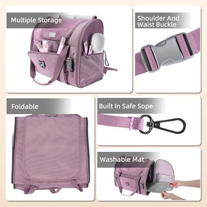 Lollimeow Expandable Cat Carrier Backpack for Large Cats - Airline Approved Pet Carrier Backpack for Small Dogs, Hiking & Travel, Waterproof with Breathable Mesh, 22lbs Capacity (Plum, Large) - Image 6