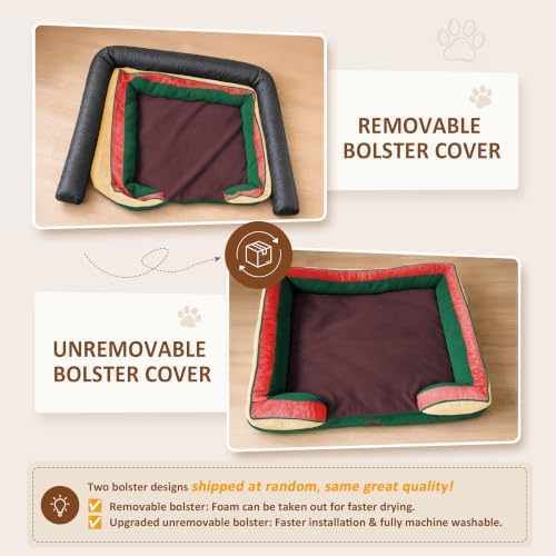 Comfort Expression Orthopedic Dog Beds for Large Sized Dog with Bolster - Image 6