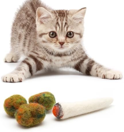 Glaciart One Catnip Joint & Buds Cat Toy Set | Crack for Funny Kittens, Stimulating Cat Toys for Boredom, Exercise & Play | Filled w/Organic Catnip to Excite/Calm Kitty | Organic Idea - Image 6