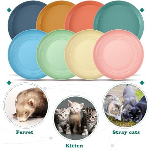 Gerrii 24 Pieces Fatigue Relief Cat Bowl 6 Inch Shallow Cat Food Dish Stray Wet Feeding Bowls Wide and Small Pet Plates for Ferrets Feral Short Legged Kitten Shelter(Assorted Color,Convention) - Image 6
