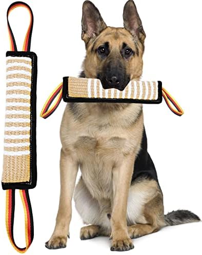 Clysoru Dog Tug Toy Tough Jute Bite Pillow Lasting Training Equipment Puppy to Large Dogs Interactive for Large and Small by Clysoru