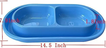 Ant Proof Cat Dish 32 Oz Pet Food Water Bowl for Dogs Cats Blue, M - Image 3
