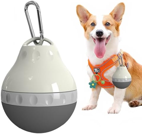 Dog Travel Water Bottle Detachable Bowl Leak Proof Portable ，Silicone Bottle Body，Collapsible and Suitable for Small Pets for Outdoor Walking, Hiking, Travel (Gray, 200ml) by Unknown