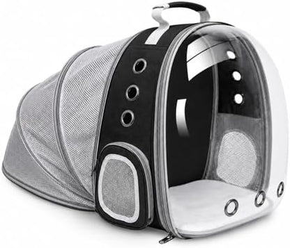 Expandable Cat Carrier Backpack with Bubble Window and Mesh, Black by TOYSINTHEBOX