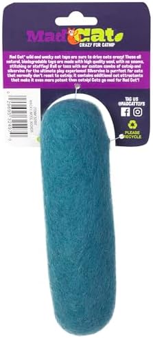 Mad Cat Wacky Wool Crinkle Kicker Catnip and Silvervine Cat Toy, Pack of 1 - Image 3