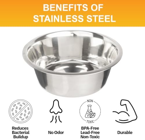 Neater Pet Brands 16 Cup (128 oz.) Stainless Steel Dog Bowls, 1 Single Large Dog Water Bowl or Food Bowl for Indoors or Outdoors, Metal Bowls for Large Breed, Dishwasher Safe Dish for Extra Big Dogs - Image 5