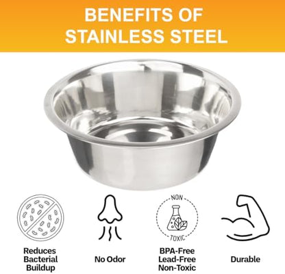 Neater Pet Brands 12 Cup (96 oz.) Stainless Steel Dog Bowls, 1 Single Large Dog Water Bowl or Food Bowl for Indoors or Outdoors, Metal Bowls for Large Breed, Dishwasher Safe Dish for Extra Big Dogs - Image 5