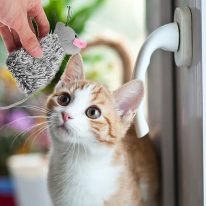Veemoon 3 Pcs Refillable Catnip Toys for Cats, 3.54 Inches Catnip Toy Mouse, Indoor Kitten Plush Interactive Teething Chew Kicker Hunting Boredom Relief Pet Accessories - Image 2