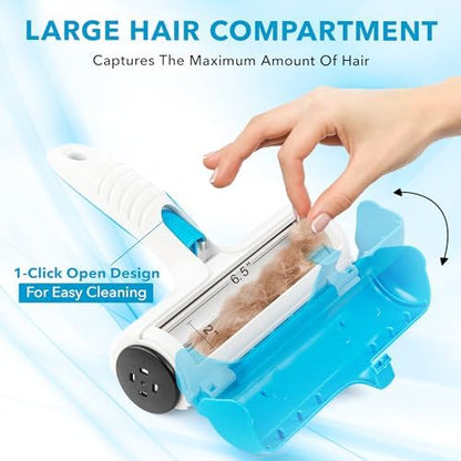 BOSHEL Pet Hair Remover for Laundry - Lint Roller for Pet Hair - Dog Hair Remover with Hair Base - Pet Fur Remover with Comfy Rubber Handle - Easy Clean Pet Hair Remover Roller for Couch - Image 3