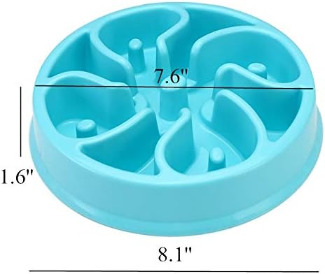 WenYing Slow Feeder Puzzle Dog Bowls, Interactive Bloat Stop Busy Bowl, Food Water Fun Feeding, Non-Slip Anti Choke Healthy Diet Bowls (Blue 1)