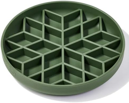 OHMO Slow Feeder Dog Bowl, 7.9" Lick Mat for Dogs, Diamond, Camo Green by OHMO