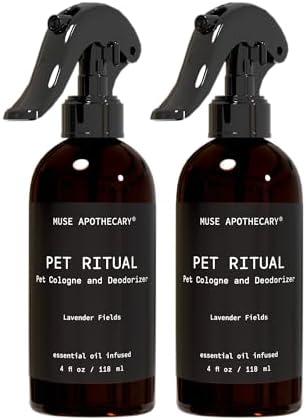 Muse Apothecary Pet Ritual Pet Cologne Spray for Dogs - Dog Perfume Spray Long Lasting After Bath - Pet Perfume for Dogs - Essential Oils Infused - 4oz, Lavender Fields by MuseApothecary
