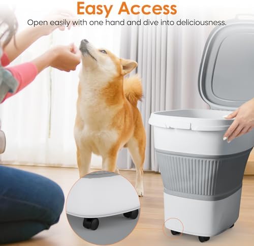 28-30lbs Collapsible Dog Food Storage Container,Airtight Dog Food Container - Image 5