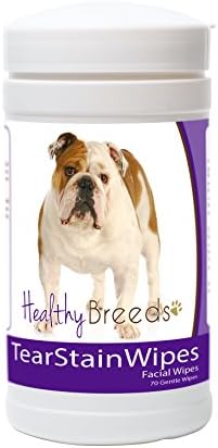 Healthy Breeds Bulldog Tear Stain Wipes 70 Count by HealthyBreeds