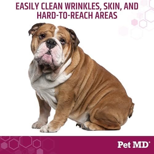 Pet MD Wrinkle Finger Wipes for Dogs & Cats - Pet Tear Stain Remover - 50ct - Image 2