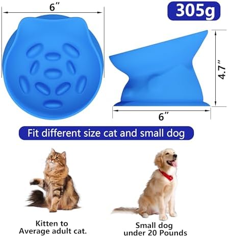 Slow Feed Cat Bowl, Elevated Cat Food Dish with Tilted Design, Dual-Use for Dry and Wet Food, Anti-Vomit, Anti-Choking, Easy to Clean - Image 7