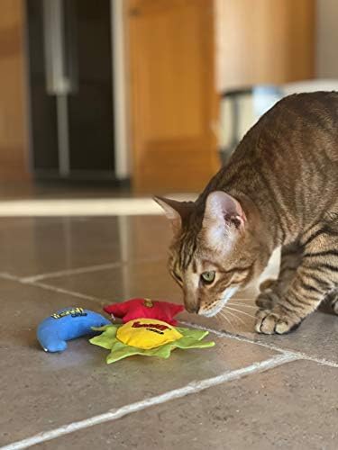 YEOWWW Catnip Cat Toy for Indoor and Outdoor Cats -Premium Quality Strong Catnip Toys for Cats (1x Crinkle Catnip Toy Sun 1 x Moon 1x Star) - Image 5