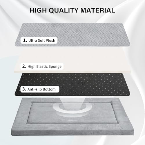 Dog Bed for Crate, Small Dog Crate Beds, Washable Pet Bed Mat Kennel Pad - Image 3