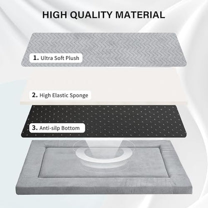 Dog Bed for Crate, Small Dog Crate Beds, Washable Pet Bed Mat Kennel Pad - Image 3