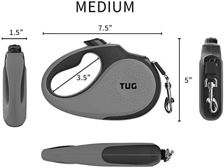 TUG Original Retractable Dog Leash, 16 ft (Medium, Grey) - Image 4