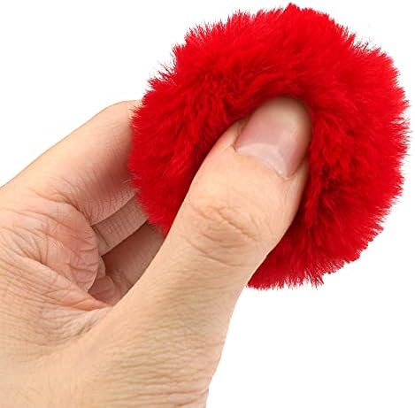 CHIWAVA 24PCS 1.8" Catnip Furry Cat Toys Ball Soft Pom Pom Balls Kitten Toy - Image 6