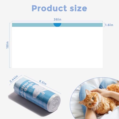 Jumbo Cat Litter Box Liner Bags for Standard Litter Boxes,10 count,36" x 18",Extra Thick and Scratch-resistant,Heavy Duty Cat Litter liners - Image 3