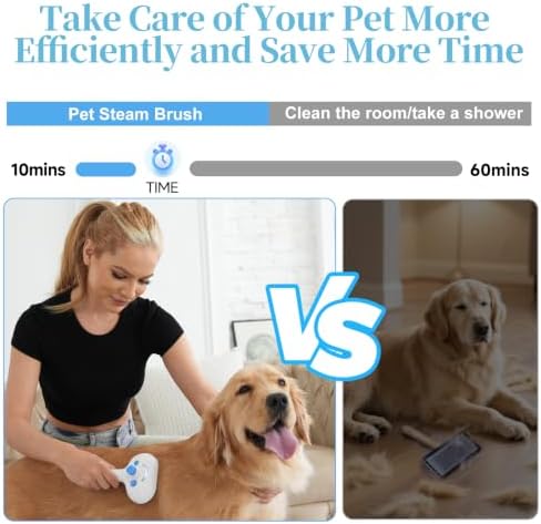 Pet Steam Brush for Dogs & Cats, 3-in-1 Shedding Grooming Tool - Image 6