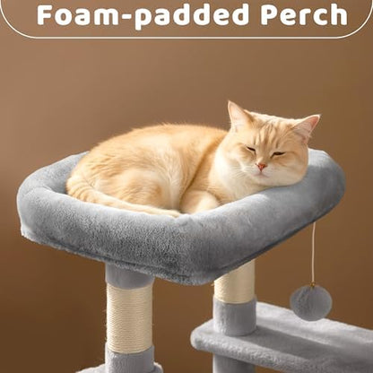 Yaheetech 46in Corner Cat Tree for Large Cats with Queen Size Top Perch - Image 4
