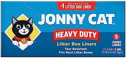 JONNY CAT Litter Box Liners, Heavy Duty Drawstring Liners, Pack of 4 Boxes, 5 Liners per Box, 3 FT X 18 IN, Tear Resistant - Image 4