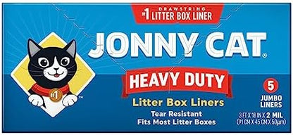 JONNY CAT Litter Box Liners, Heavy Duty Drawstring Liners, Pack of 4 Boxes, 5 Liners per Box, 3 FT X 18 IN, Tear Resistant - Image 4