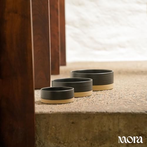 Mora Ceramic Pet Bowl Size Small - Food/Water Dish for Puppy Dogs, Cats, Guinea Pig, Rabbit, Hamster, Snake, ect. 11oz or 2 Cups - Basic Bowls for Your Dog or Cat, Mix and Match for a Set - Liquorice - Image 5
