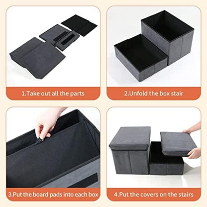 Foldable Dog Stairs with Storage - Image 6