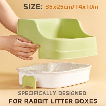 septillar Disposable Small Animal Litter Box Liners [30pcs, 14x9.5inch] Litter Tray Toilet Plastic Film for Rabbit Guinea Pig Chinchilla Hedgehog - Image 2