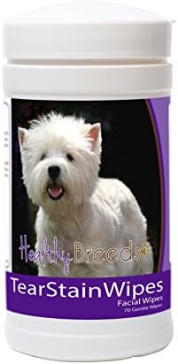 Healthy Breeds West Highland White Terrier Tear Stain Wipes 70 Count by HealthyBreeds
