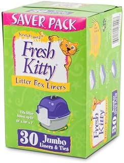 30 Count Fresh Kitty Litter Box Liners Super Thick, Durable, Easy Clean Up Jumbo Scented, Bags with Ties for Pet Cats - Image 2