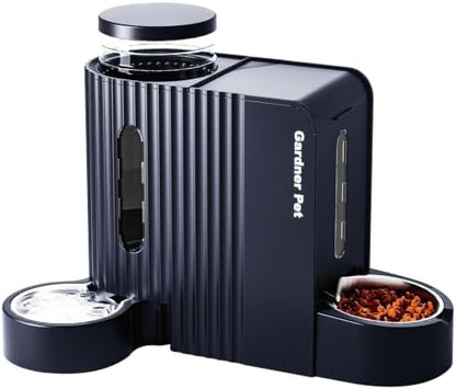 Gravity Automatic Cat Feeder, Water & Food Dispenser Set, Stainless Bowls by GardnerPet