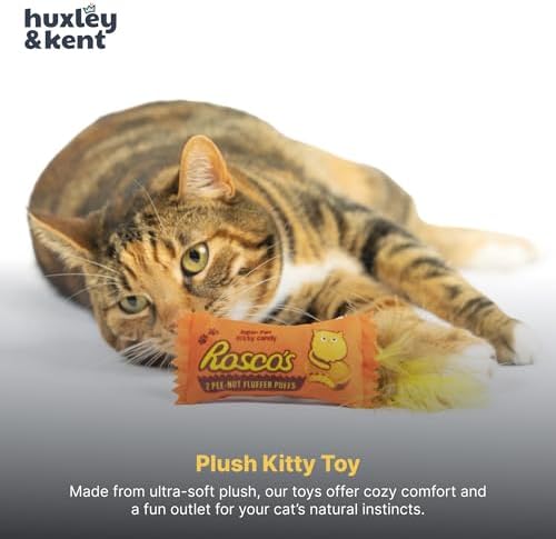 Huxley & Kent Plush Crinkle Catnip Cat Toy, Roscos Fluffer Puffs - Image 6