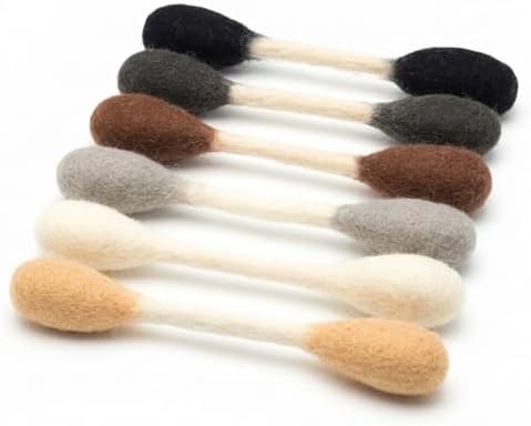 Glaciart One Swabs Cat Toys with Catnip - 6 Pk | Durable for Chew, Cute Cat Toys Interactive Kitty for Boredom, Exercise, & Play | Filled w/Organic Catnip for Anxiety & as Digestive Aid | Gift Idea by GlaciartOne