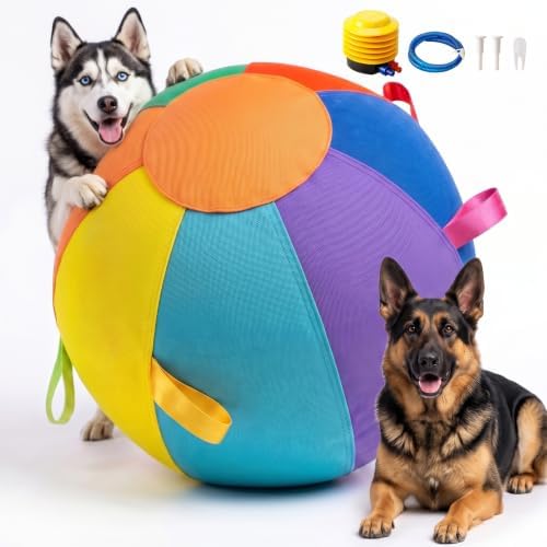 Herding Ball for Dogs & Horses 7-Color-22inch Inflatable Training Toy（L) by Unknown